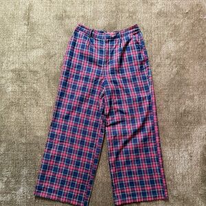 Women's Plaid Pants - Blue and Red